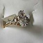 CZ Stone Marquete shape Ring 18Gold  Plated Size 5