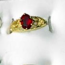 Red Stone Ring 18Gold Plated Size 6 1/2