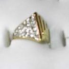 Half CZ with  Ring 18Gold Plated Size 5