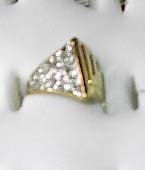 Half CZ with  Ring 18Gold Plated Size 5