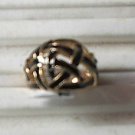 Black Weave Ring 18Gold Plated Size 7