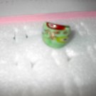 Light Green  MURANO GLASS RING Size 8