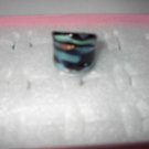 Black blue  MURANO GLASS RING Size 9 1/2