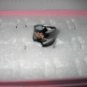Black White   MURANO GLASS RING Size 8