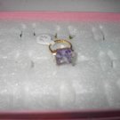 Purple  CZ stone  Ring 18Gold Plated Size 5
