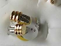 Silver Gold Rope Ring 18Gold Plated Size 7