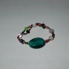 Glass Bead Stretch Bracelet Main Color Bluegreen