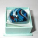 Deep Blue MURANO GLASS RING Size 8