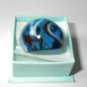 Deep Blue MURANO GLASS RING Size 8