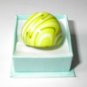 Yellow Black MURANO GLASS RING Size 8 1/2