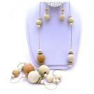 Light Balsom Wood 42" NECKLACE SET