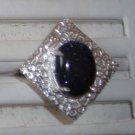 Dark Blue Stone Ring Size 9 NEw