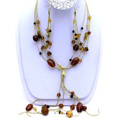 Topaz Bead  NECKLACE SET