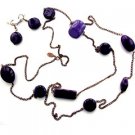 Purple Ceramic 42 Inch NECKLACE SET