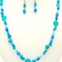 TURQUOISE Mix 36 Inch Necklace Set With Earrings