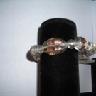 White Glass Bead Stretch Bracelet