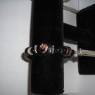 Black Glass Bead Stretch Bracelet