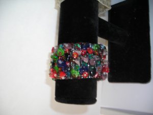 Multi Sequien Bead Stretch Bracelet