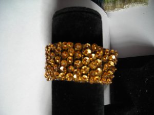 Gold  Sequien Bead  Band Stretch Bracelet