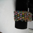 Light Multi  Sequien Bead  Band Stretch Bracelet