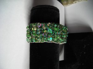 Green  Sequien Bead  Band Stretch Bracelet