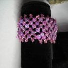 Pink Sequien Bead  Band Stretch Bracelet
