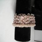 Light Pink Sequien Bead  Band Stretch Bracelet