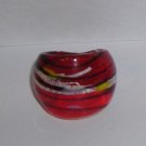 White  red  MURANO GLASS RING Size 8