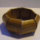 Tan Wood Stretch Bracelet