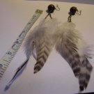 White 7 Inch Feather EARRINGS