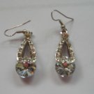 Silver Color Crystal  CZ Earrings