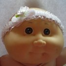 Baby White Satin Headband WithRose Flower