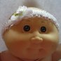 Baby White Satin Headband WithRose Flower
