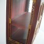Asian Flower Dragon Glass Panel Door Display Cabinet curio As shown