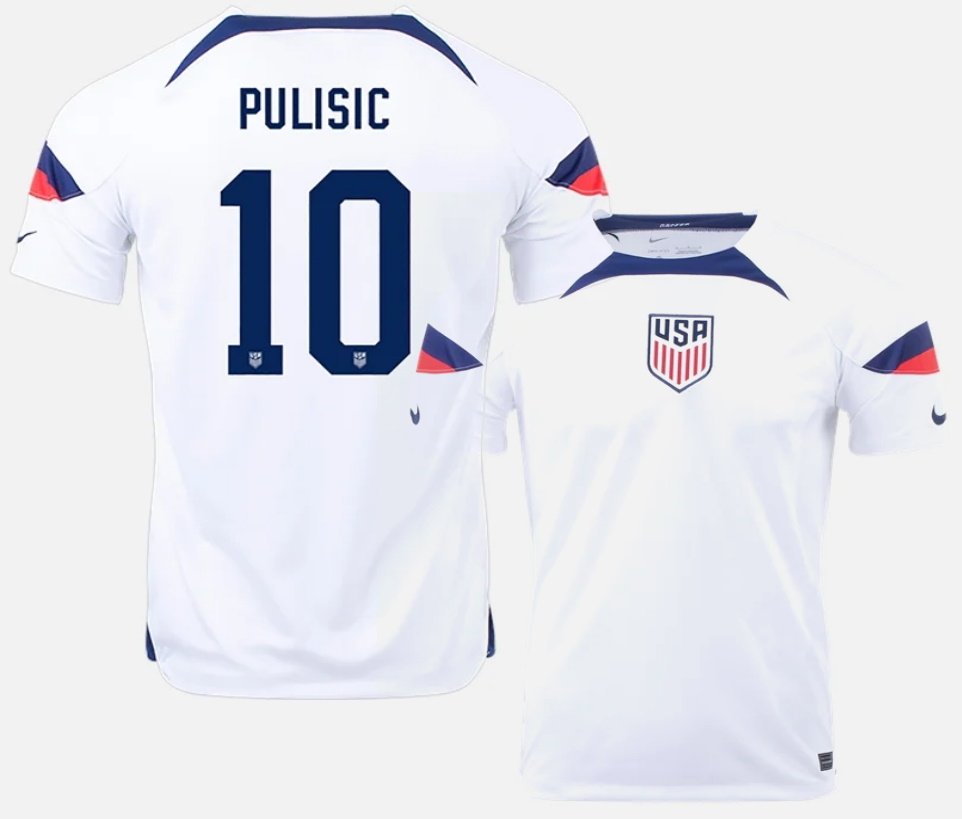 PULISIC #10 USA USMNT World Cup 2022 2023 Home Men Football Soccer ...