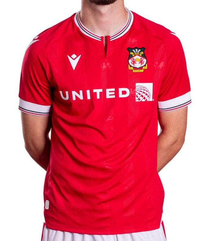 Wrexham AFC 2023 2024 Home Men Football Soccer Shirt Jersey 2324