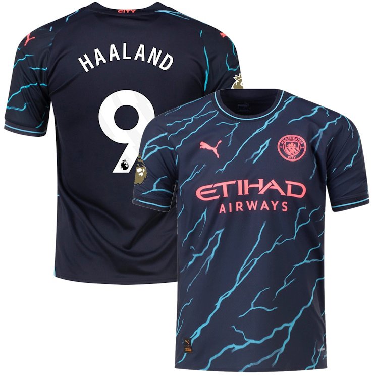 HAALAND #9 Manchester City 2023 2024 3rd Third Men Football Soccer ...