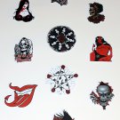 Goth / Horror / Occult / Death Stickers I - Set of 10