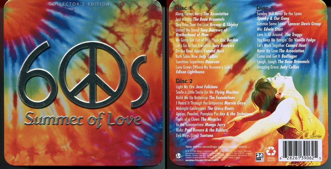 60s Summer of Love (CD, May-2008, 3 Discs, Madacy Distribution)