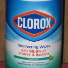 Container Of (75) Clorox Disinfectant Wipes Fresh Scent