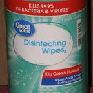Container Of (75) Great Value Disinfectant Wipes Fresh Scent