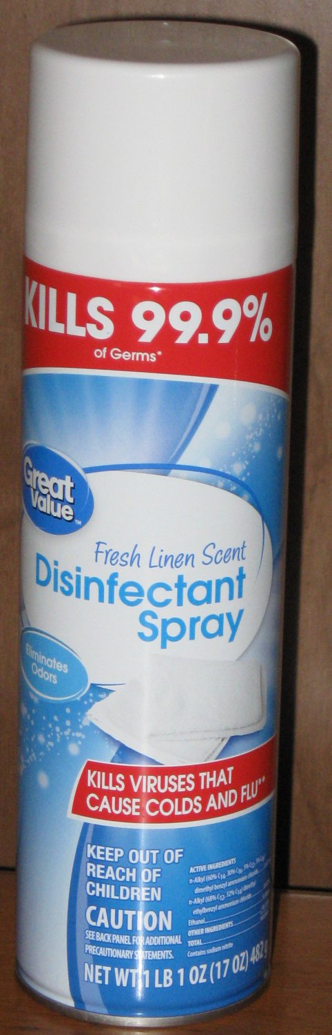 17oz Can Great Value Disinfectant Spray Fresh Linen Scent