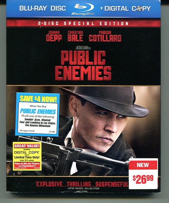 Public Enemies (Blu-ray Disc, 2009, 2-Disc Set, Special Edition)