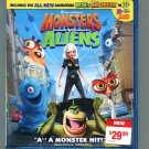 Monsters vs. Aliens in 3D (Blu-ray Disc, 2009) with 3D glasses