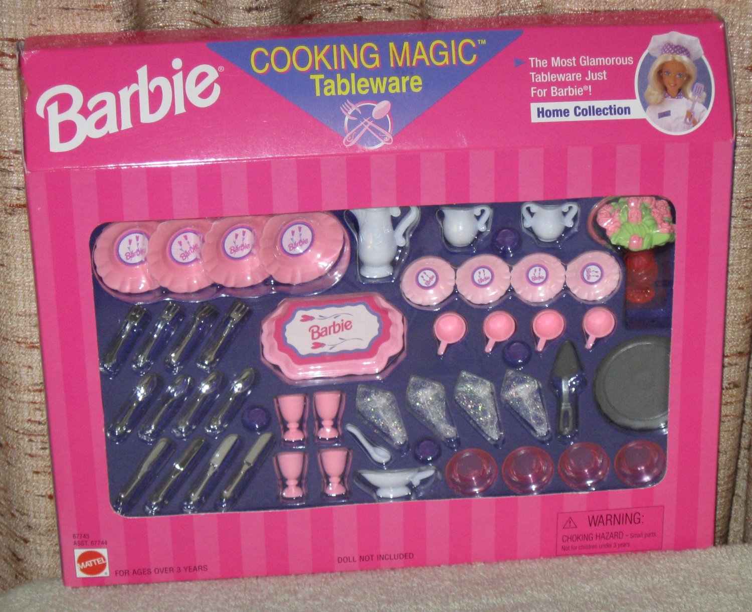 Box Set Barbie Cooking Magic Tableware Sealed Box (1998) Sealed Box