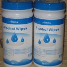 (2) Cannisters Of 160 Riway 75% Alcohol Wipes 320 Wipes Total