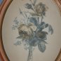 (2) P J Redoute Flower Prints Rockett Rose Signed & Roses et Miosotis #124 Oval