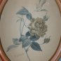 (2) P J Redoute Flower Prints Rockett Rose Signed & Roses et Miosotis #124 Oval