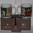 (2) Avon Gallery Originals Santas Story Mugs + Boxes (1984)