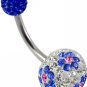3SNACR Crystal stone Belly Ring (Free Shipping Offer)